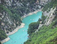 Canoës dans les gorges du Verdon