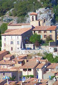 Eglise et village de Bauduen