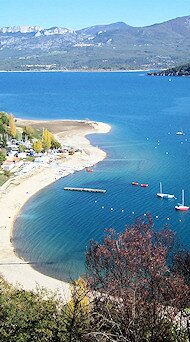 Les plages du lac de Sainte Croix